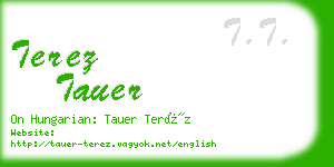 terez tauer business card